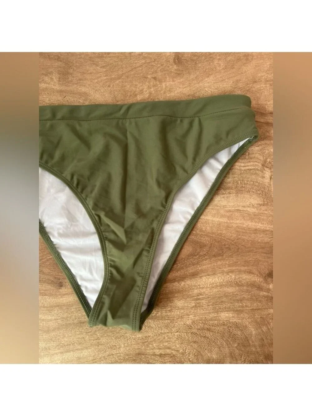 NWOT Bikini Bottom Army Green Swimsuit Bottom Only Size XL - Picture 4 of 6